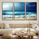 Majestic Ocean Wave Wall Art Canvas | 3 Panel Large Seascape