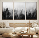 Fogy Forest Canvas Wall Art Print - Mountain Wall Art with