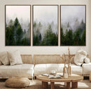 Forest Wall Art Canvas Print | Foggy Forest Wall Art | Pine