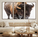 Bison Wall Art Canvas Print For Farmhouse, Wild Animal Wall by MyGreatCanvas | Canvas Wall Art Prints | Photo Prints & Wall Decor