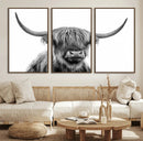 Scottish Highland Cow Cattle Art Print Wall Art Canvas Print by MyGreatCanvas | Canvas Wall Art Prints | Photo Prints & Wall Decor