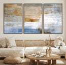 Blue Multi Panel Abstract Wall Art Canvas, Abstract Blue and