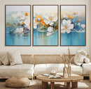 Abstract Flower Wall Art Canvas Print