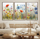 Colorful Wildflower Canvas Wall Art - Vibrant Floral