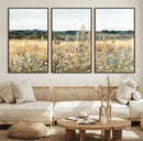 Wildflower Field Wall Art Canvas | Nature-Inspired Landscape