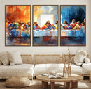 Abstract Watercolor The Last Supper Wall Art
