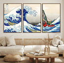 Katsushika Hokusai Kanagawa Giant Wave Wall Art Canvas Print