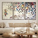 Banksy Wall Art - Banksy Girl Butterfly Graffiti Wall Art