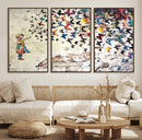 Banksy Wall Art - Banksy Girl Butterfly Graffiti Wall Art