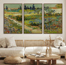 Vincent van Gogh Garden at Arles Wall Art Canvas Print