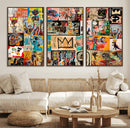 Abstract Art Collage Wall Art Canvas Print – Framed, Ready
