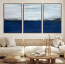Navy Blue Abstract Wall Art Canvas Print
