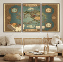 Avatar Wall Art: The Last Airbender Vintage Map - Wall Art