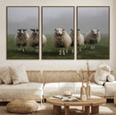 Flock of Sheep in a Mystical Fog – Pastoral Wall Art Canvas by MyGreatCanvas | Canvas Wall Art Prints | Photo Prints & Wall Decor