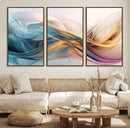 Abstract Flowing Colors Wall Art Canvas Print
