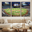 Citi Field Wall Art Print | 3-Panel New York Mets Baseball