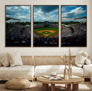 3-Panel Kauffman Stadium Wall Art Print | Large Kansas City