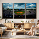 3-Panel Kauffman Stadium Wall Art Print | Large Kansas City