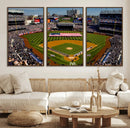 Yankee Stadium New York Wall Art Print | 3-Panel Canvas