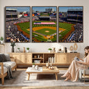 Yankee Stadium New York Wall Art Print | 3-Panel Canvas