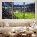 Tottenham Hotspur Stadium Canvas Print, Match Day Triple