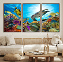 Colorful Coral Reef and Sea Life Turtle Canvas Print, by MyGreatCanvas | Canvas Wall Art Prints | Photo Prints & Wall Decor