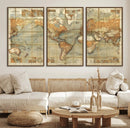 Push Pin World Map Canvas Print – Travel Tracker Wall Art by MyGreatCanvas | Canvas Wall Art Prints | Photo Prints & Wall Decor