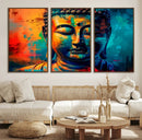 Colorful Buddha Wall Art – Framed Abstract Portrait Canvas by MyGreatCanvas | Canvas Wall Art Prints | Photo Prints & Wall Decor