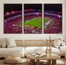 Bryant-Denny Stadium Night Game Triple Canvas Wall Art - by MyGreatCanvas | Canvas Wall Art Prints | Photo Prints & Wall Decor