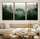Misty Forest Wall Art – Tranquil Green Woodland Canvas by MyGreatCanvas | Canvas Wall Art Prints | Photo Prints & Wall Decor