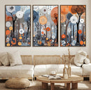 Abstract Winter Landscape Canvas Wall Art Print - Large