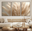 Pampas Grass Canvas Wall Art - Elegant Neutral Decor for