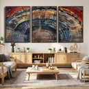 Abstract Tree Ring Wall Art Canvas Print – Colorful Framed