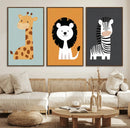 Boho Jungle Animal Nursery Wall Art Prints – Safari Decor