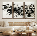 Abstract Horse Wall Art Canvas Print - Dynamic Black Ink