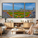 Wrigley Field Chicago Cubs Panoramic Canvas Print –
