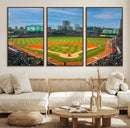 Wrigley Field Chicago Cubs Panoramic Canvas Print –
