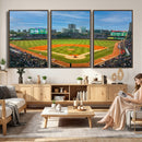 Wrigley Field Chicago Cubs Panoramic Canvas Print –