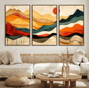 Mid Century Wall Art Print  - Abstract Woodland Print -