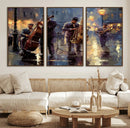 Afro Abstract Jazz Music Wall Art Canvas Print – Colorful