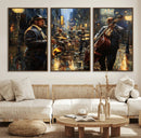 Jazz Canvas Wall Art Print – Abstract African American Music