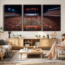 Texas Stadium Night Game Wall Art Canvas Print – Vibrant