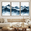 Snowy Peaks Wall Art – Framed Misty Mountain Canvas Artwork by MyGreatCanvas | Canvas Wall Art Prints | Photo Prints & Wall Decor