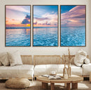 Ocean Sunset Canvas Wall Art Print – Tranquil Seascape