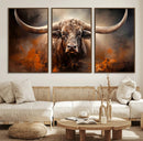 Highland Bull Canvas Abstract Canvas Wall Art Print – by MyGreatCanvas | Canvas Wall Art Prints | Photo Prints & Wall Decor