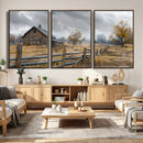 Rustic Autumn Farmhouse Wall Art Canvas Print – Serene