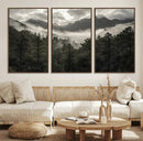 Moody Forest Wall Art – Framed Mountain Fog Canvas Artwork, by MyGreatCanvas | Canvas Wall Art Prints | Photo Prints & Wall Decor