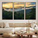Mountain Sunrise Wall Art – Framed Pine Forest Canvas by MyGreatCanvas | Canvas Wall Art Prints | Photo Prints & Wall Decor