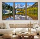 Maroon Bells Wall Art – Framed Snowy Mountain Canvas by MyGreatCanvas | Canvas Wall Art Prints | Photo Prints & Wall Decor
