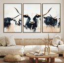Texas Longhorn Wall Art Canvas Print – Majestic Horned Bull